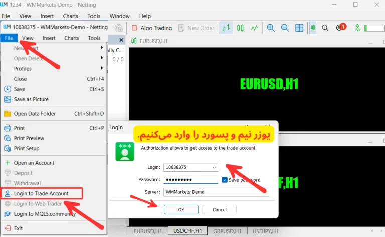 آموزش تنظیمات متاتریدر 5 در ویندزور